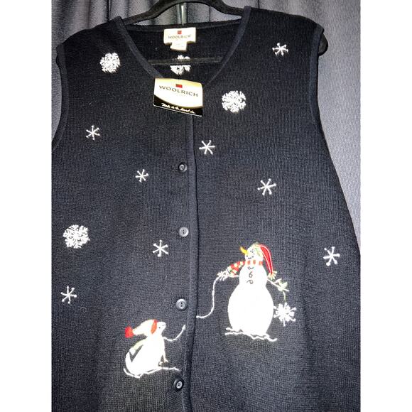 Ugly Christmas Sweater Xmas Vest Size Large NWT Woolrich - Picture 2 of 4